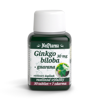 Ginkgo biloba 30 mg + Guarana 37 tbl.
