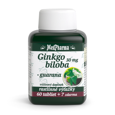 Ginkgo biloba 30 mg + Guarana 67 tbl.