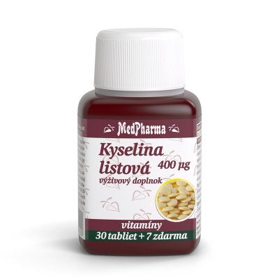 Kyselina listová 400 mcg 37 tbl