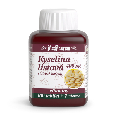 Kyselina listová 400 mcg 107 tbl