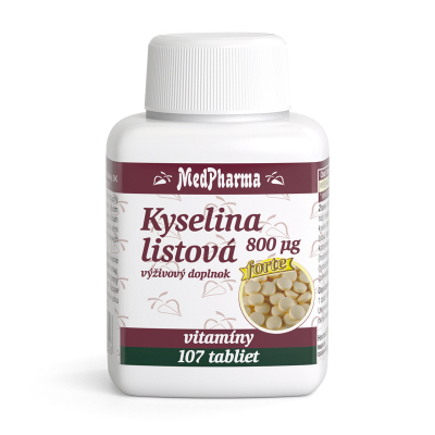 Kyselina listová 800 mcg – forte 107 tbl.