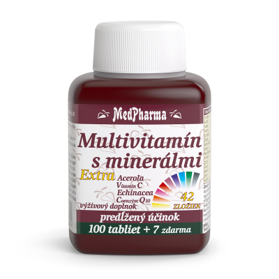 Multivitamín s minerálmi 42 zložiek + extra C, Q10 107 tbl.