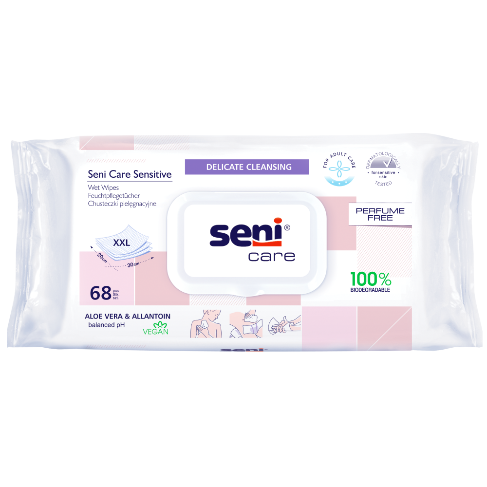Seni vlhčené obrúsky Sensitive 68ks