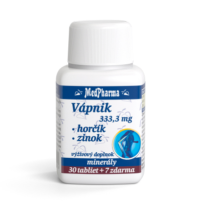 Vápnik 333,3 mg + Horčík + Zinok 37tbl