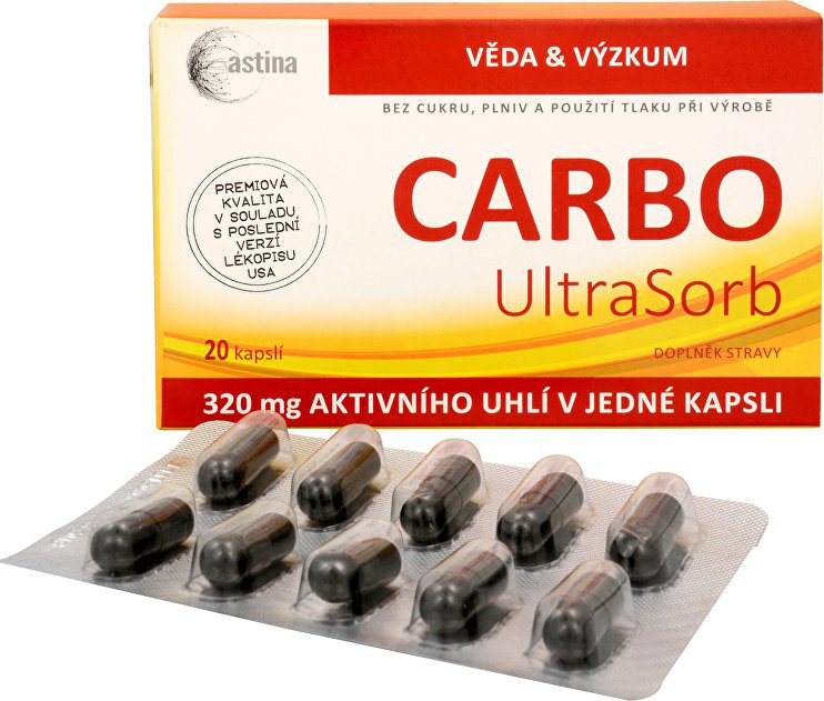 Carbo UltraSorb čierne uhlie 20ks