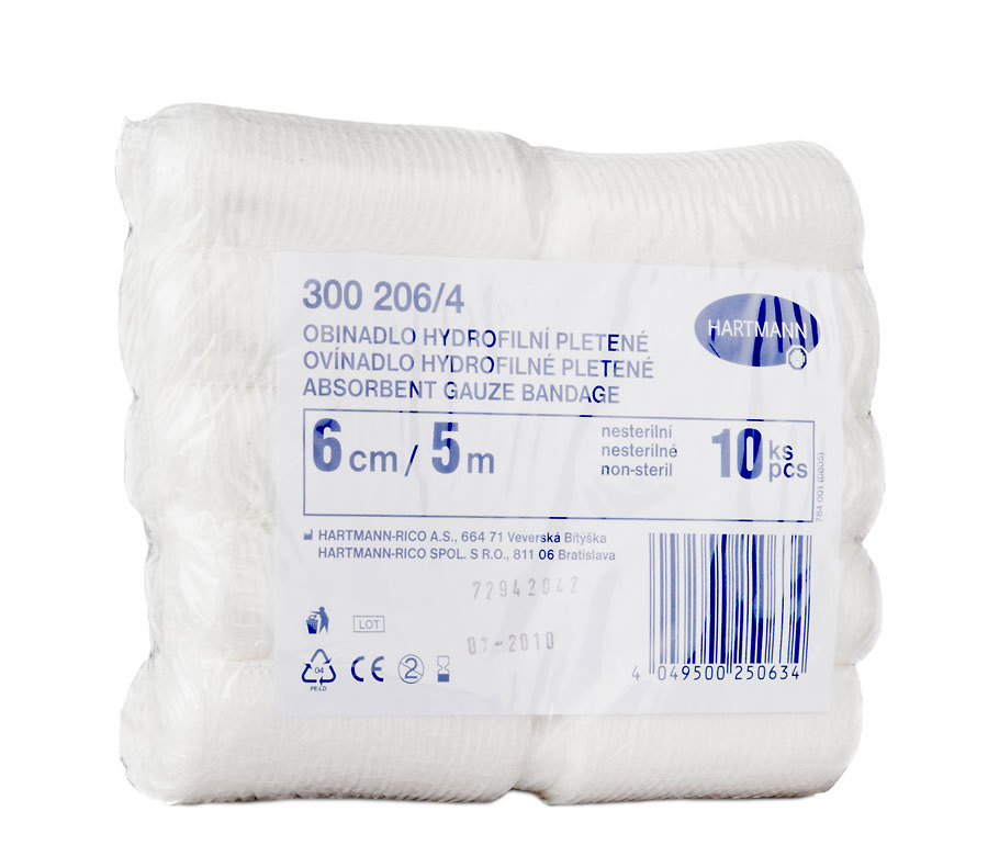 Obväz hydrofilný 6cm x 5m 10ks