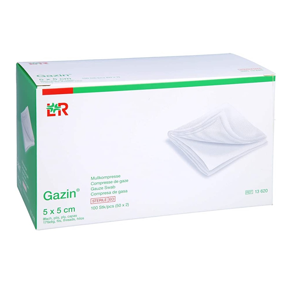 Gazin gázové štvorce 5cm x 5cm 1x2ks 