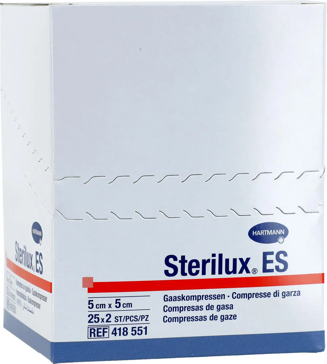 Sterilux gázové štvorce 5cm x 5cm 50ks