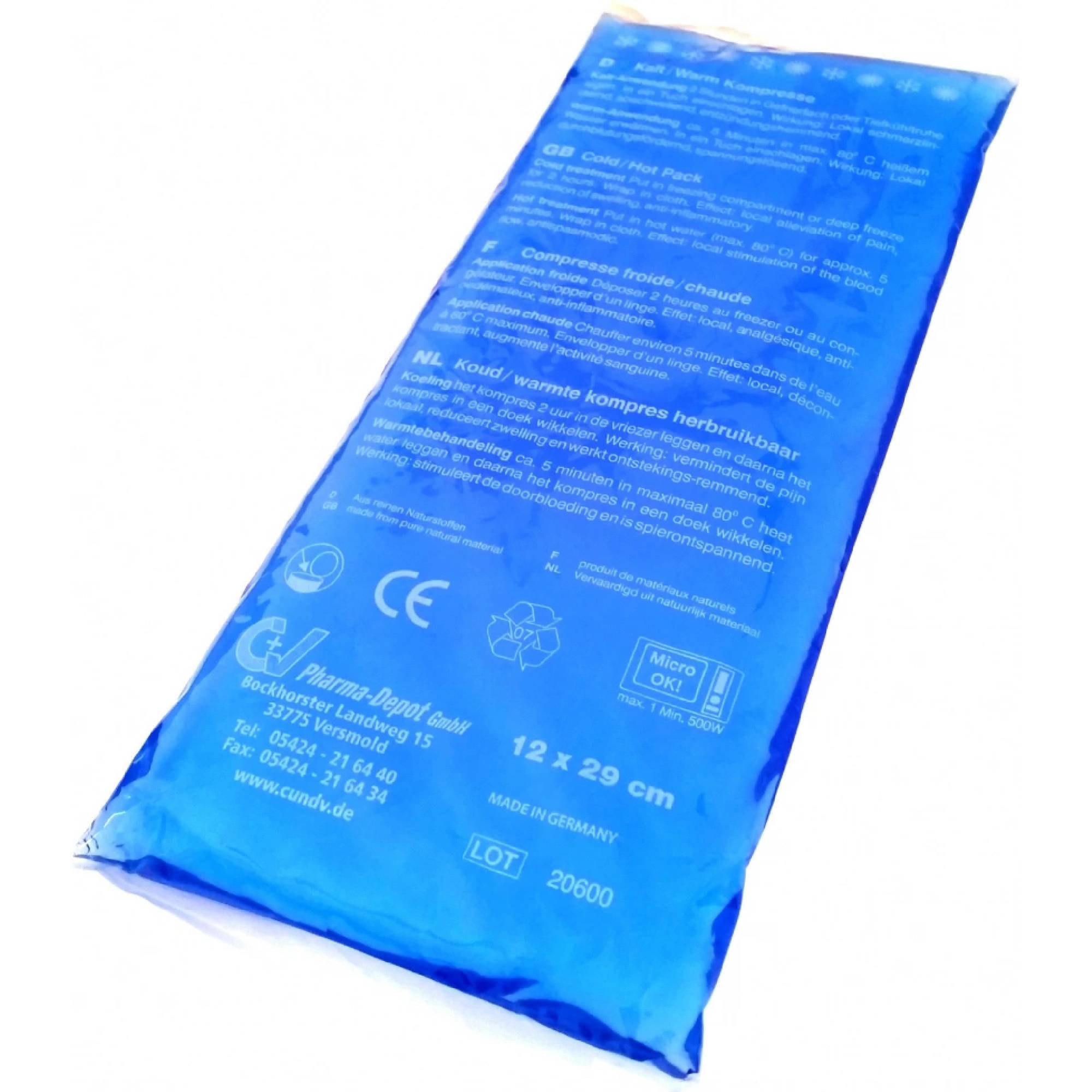 Gélový vankúšik 12x29 cm