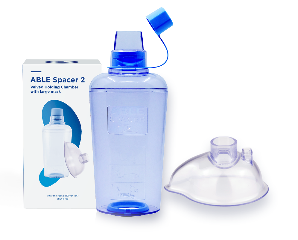 Inhalačný nadstavec s ventilom, S