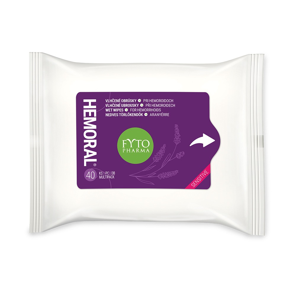 Hemoral vlhčené obrúsky 40 ks