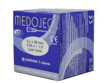 Ihla jednorázová modrá 0,6x30mm 100ks