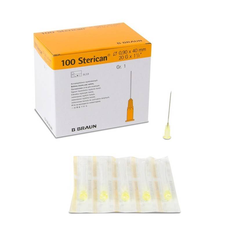 Ihla jednorázová žltá 0,9x40mm 100ks