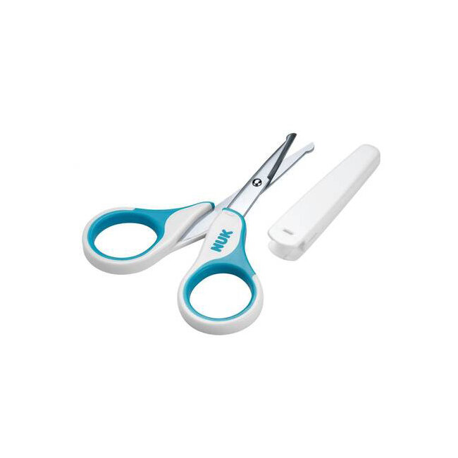 NUK detské nožnice s krytom, modré