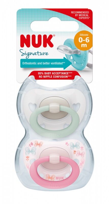 NUK Signature dojčenský ortodontický cumlík, 0-6 mesiacov