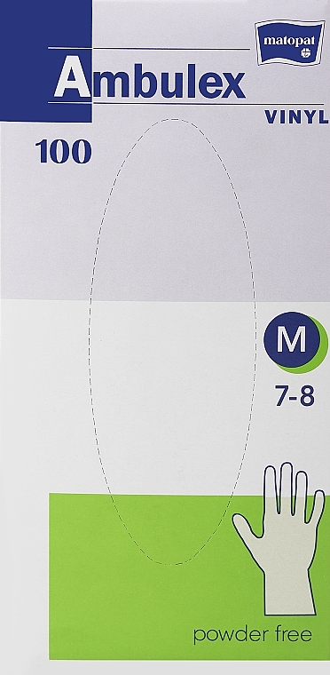 Rukavice vinylové nepúdrované nesterilné veľ. M 100ks