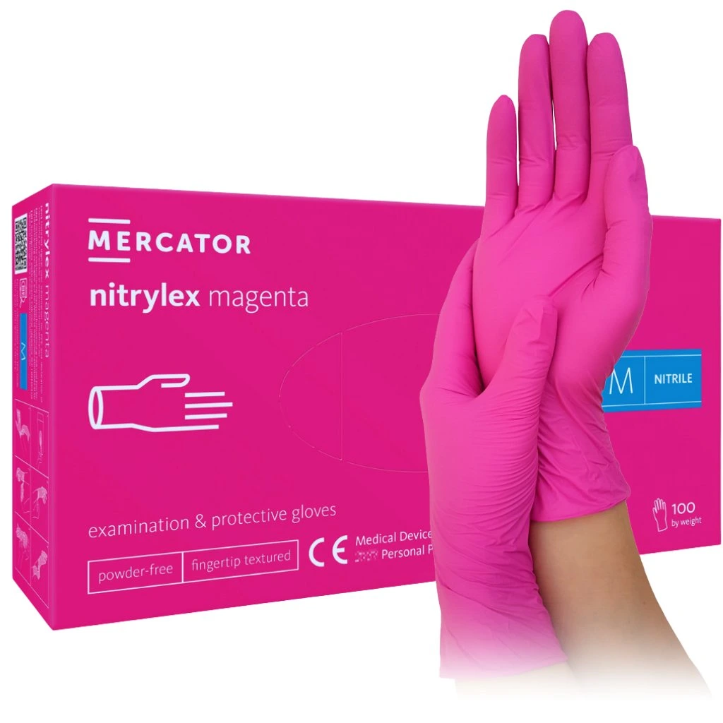 Rukavice nitrilové nepúdrované nesterilné veľ. M 100ks