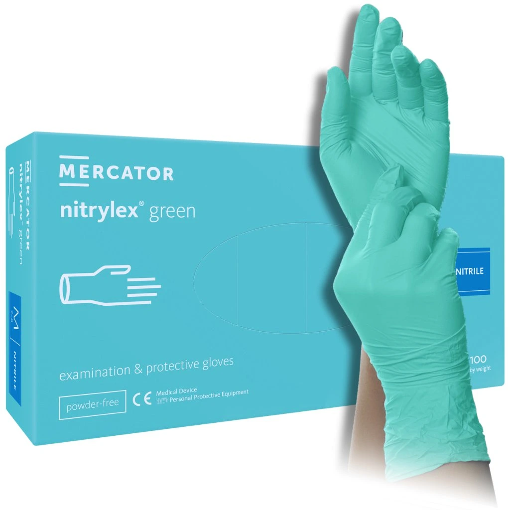 Rukavice nitrilové nepúdrované nesterilné veľ. M 100ks