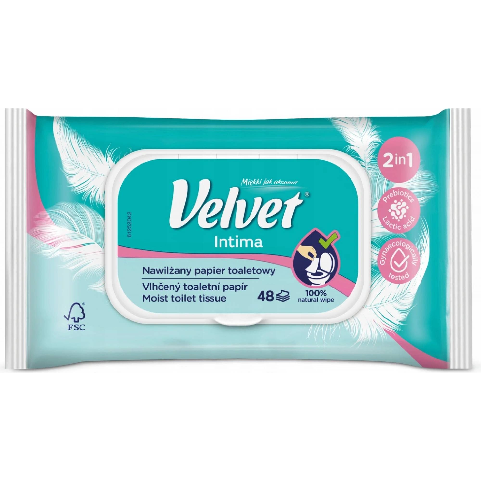 Velvet Intima, vlhčený toaletný papier