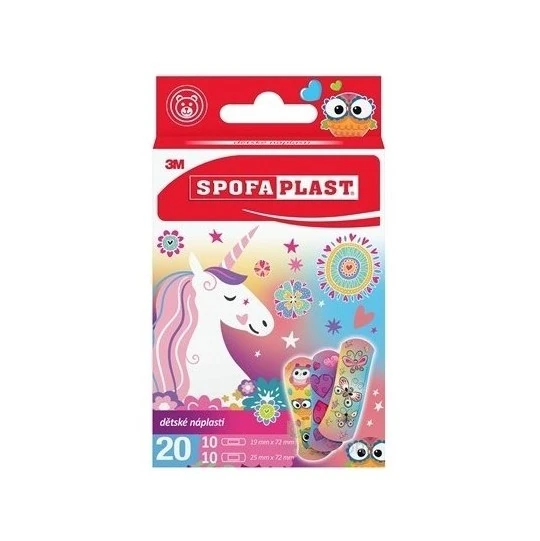 Spofaplast náplasť s dievčenským motívom, 20 ks