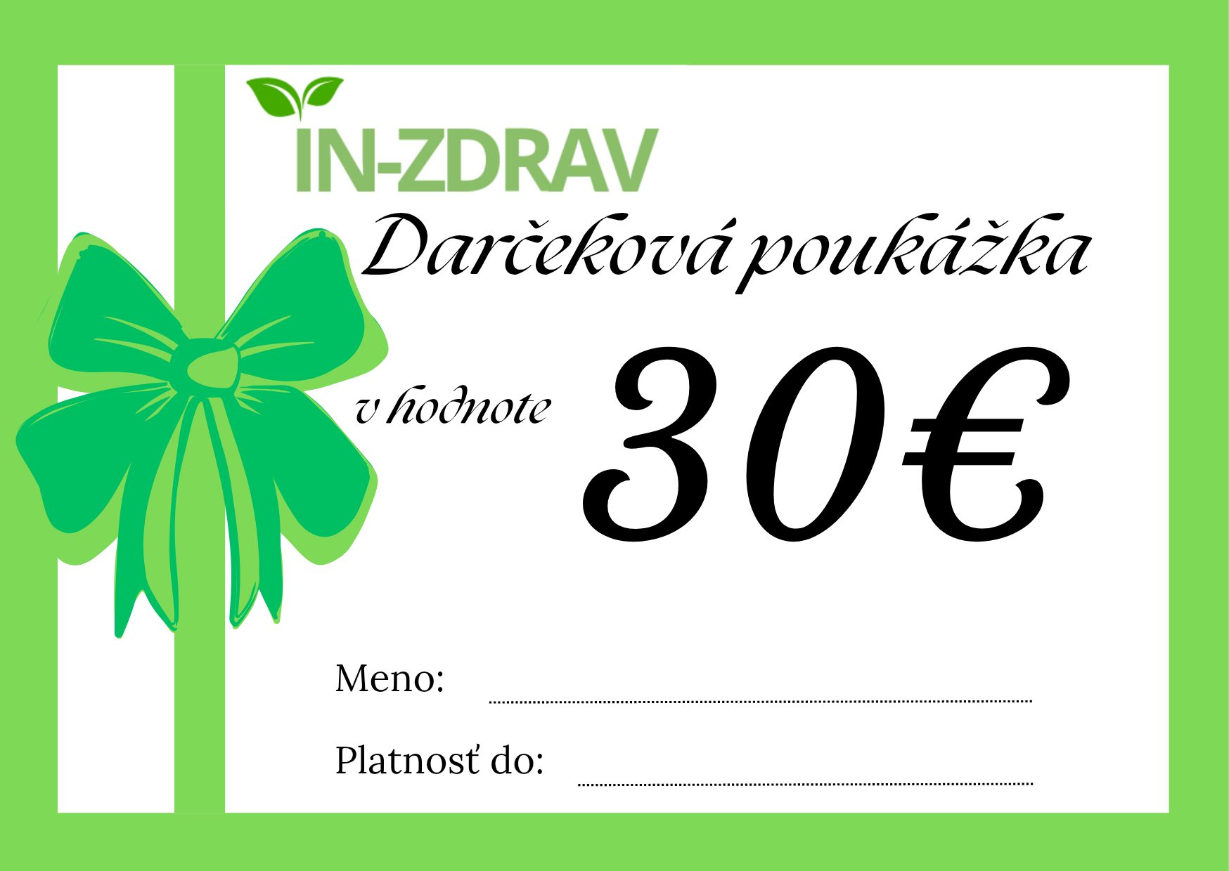  Darčeková poukážka 30€