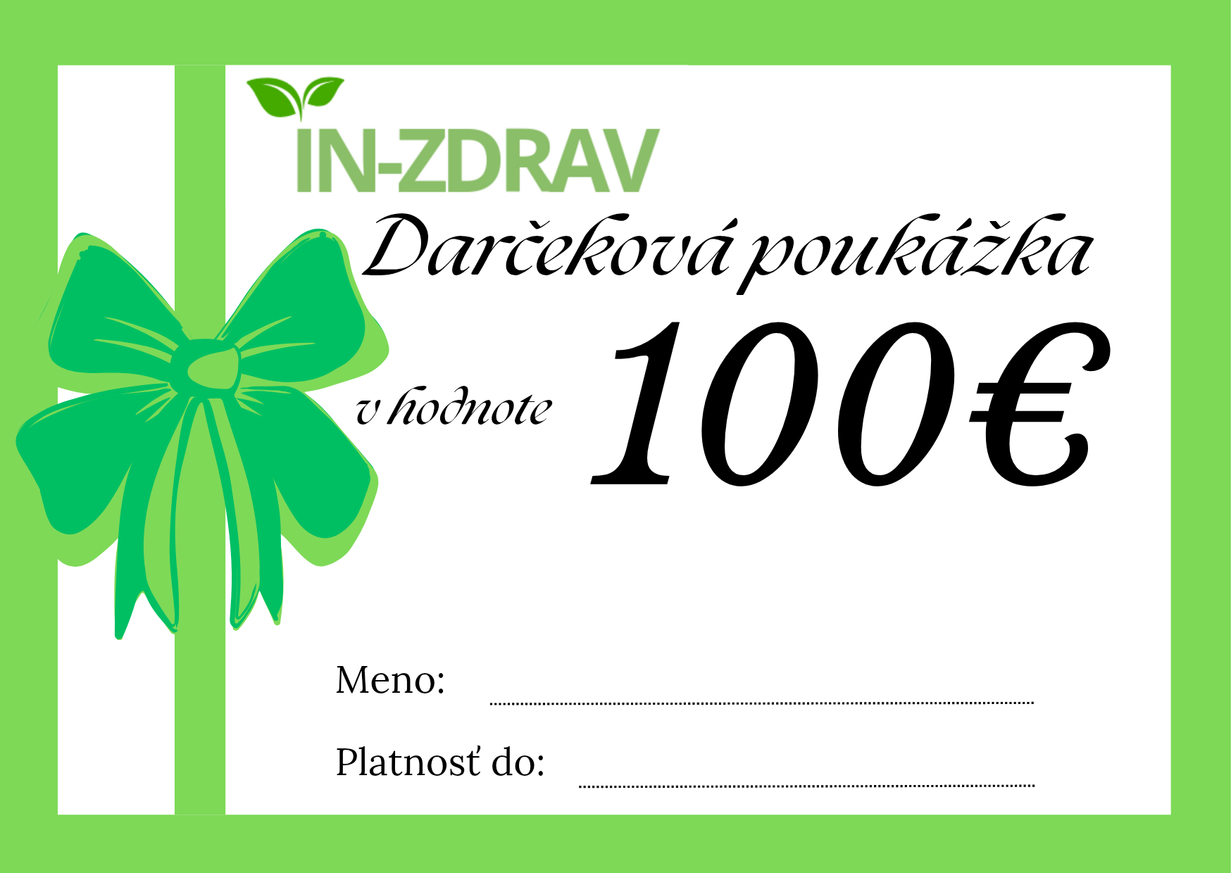  Darčeková poukážka 100€