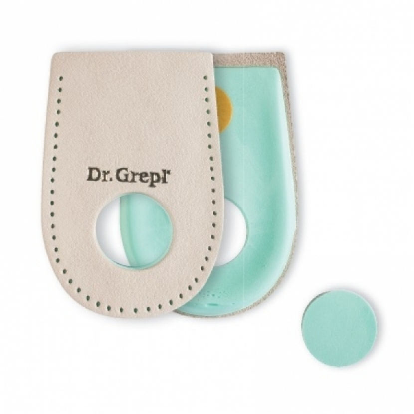 Dr. Grepl, podpätenka na ostrohu s otvorom