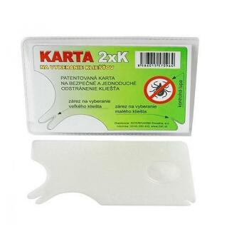 Karta 2xK na vyberanie kliešťov 1ks