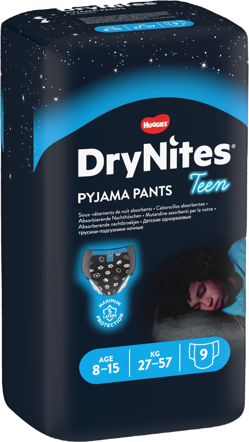 HUGGIES DryNites L pre chlapcov (8-13 rokov)