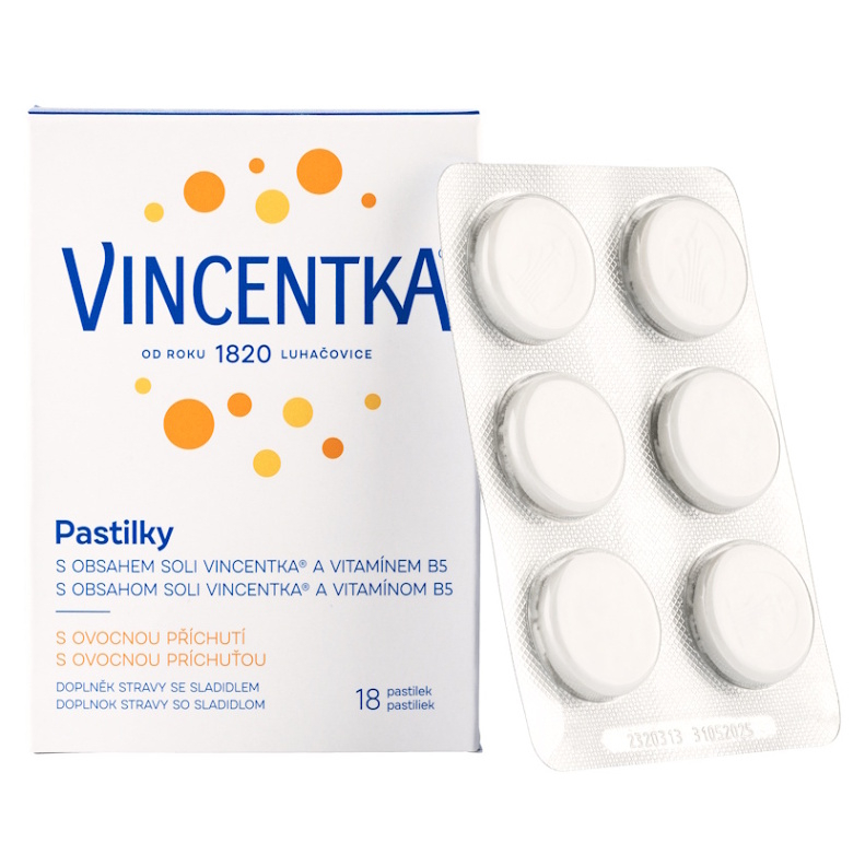 Vincentka pastilky 18ks - ovocné