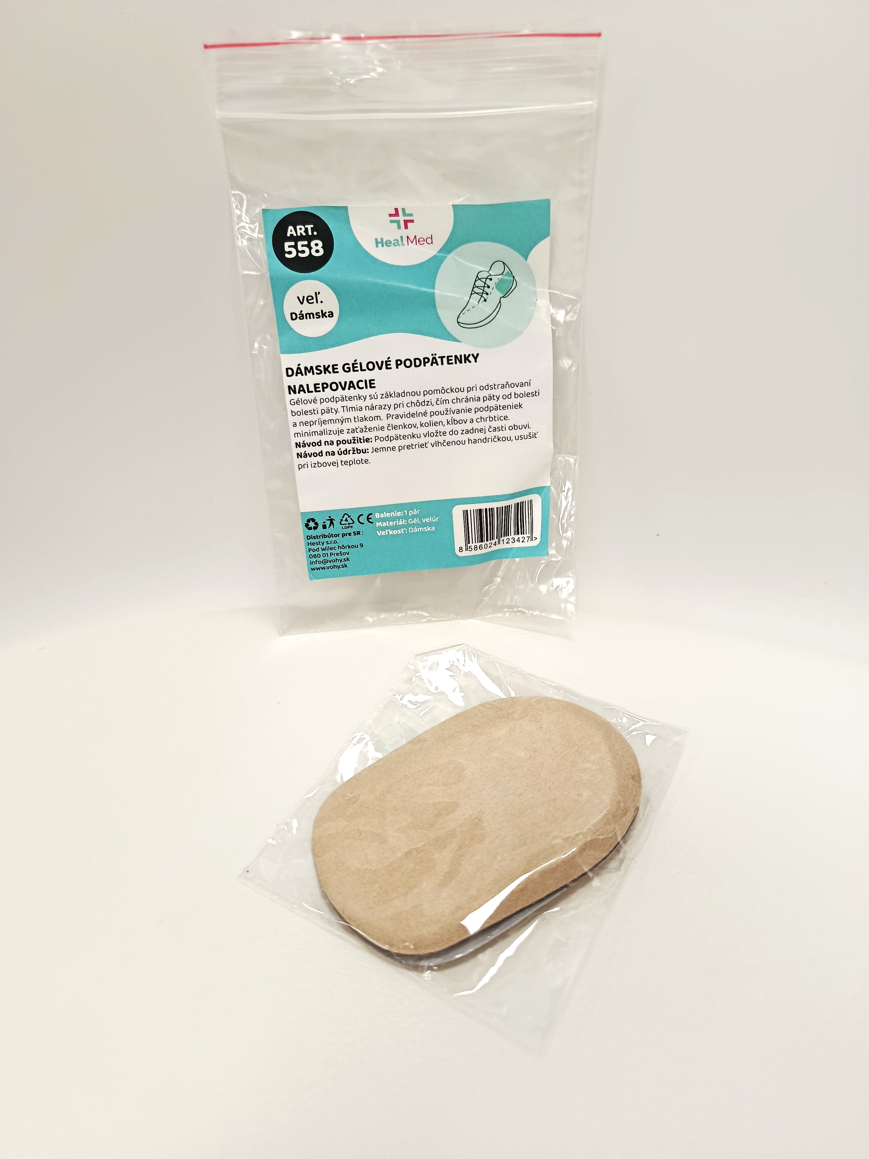 Dámske gélové podpätenky nalepovacie - 1 pár