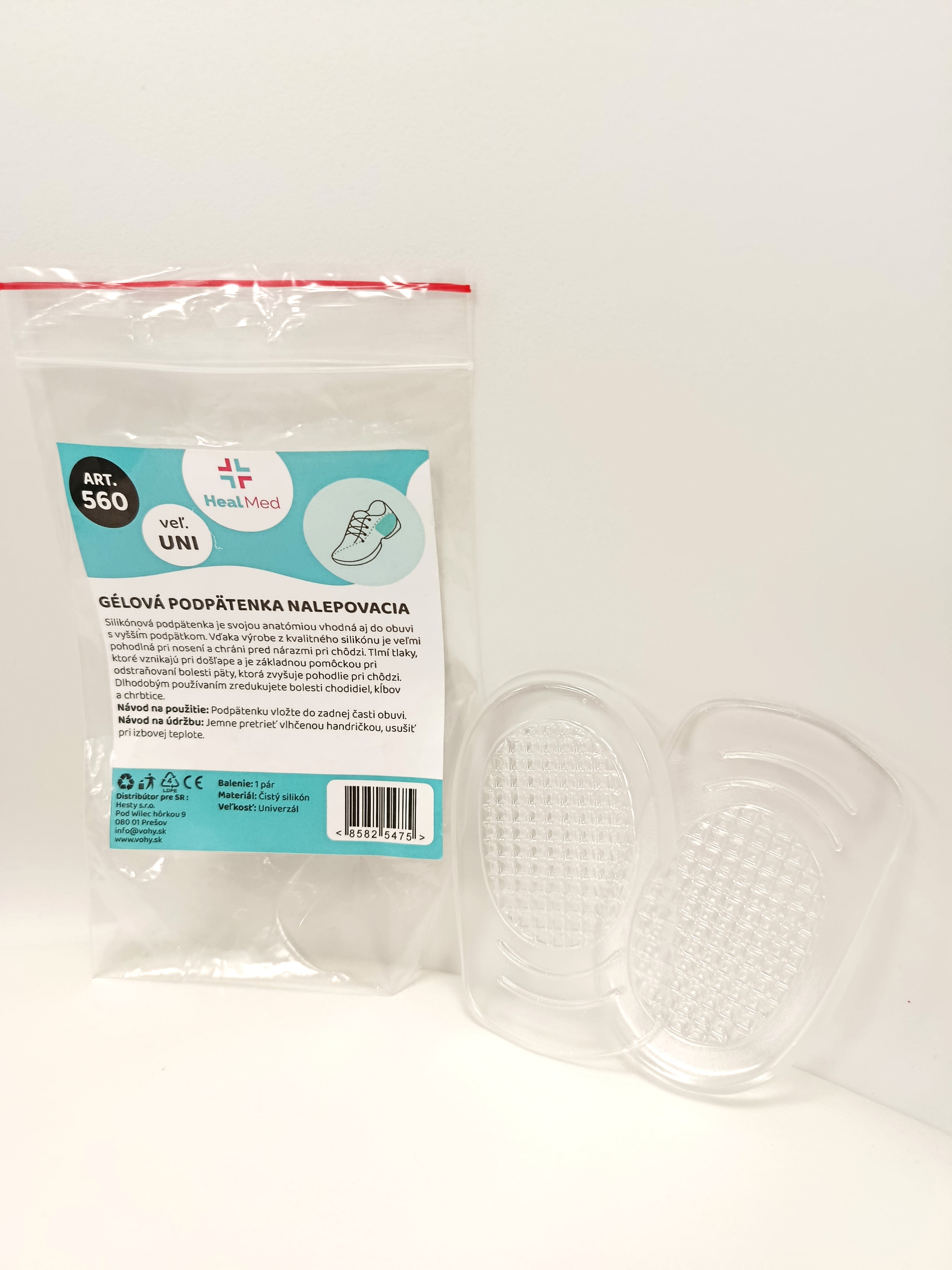 Gélová podpätenka nalepovacia - 1 pár