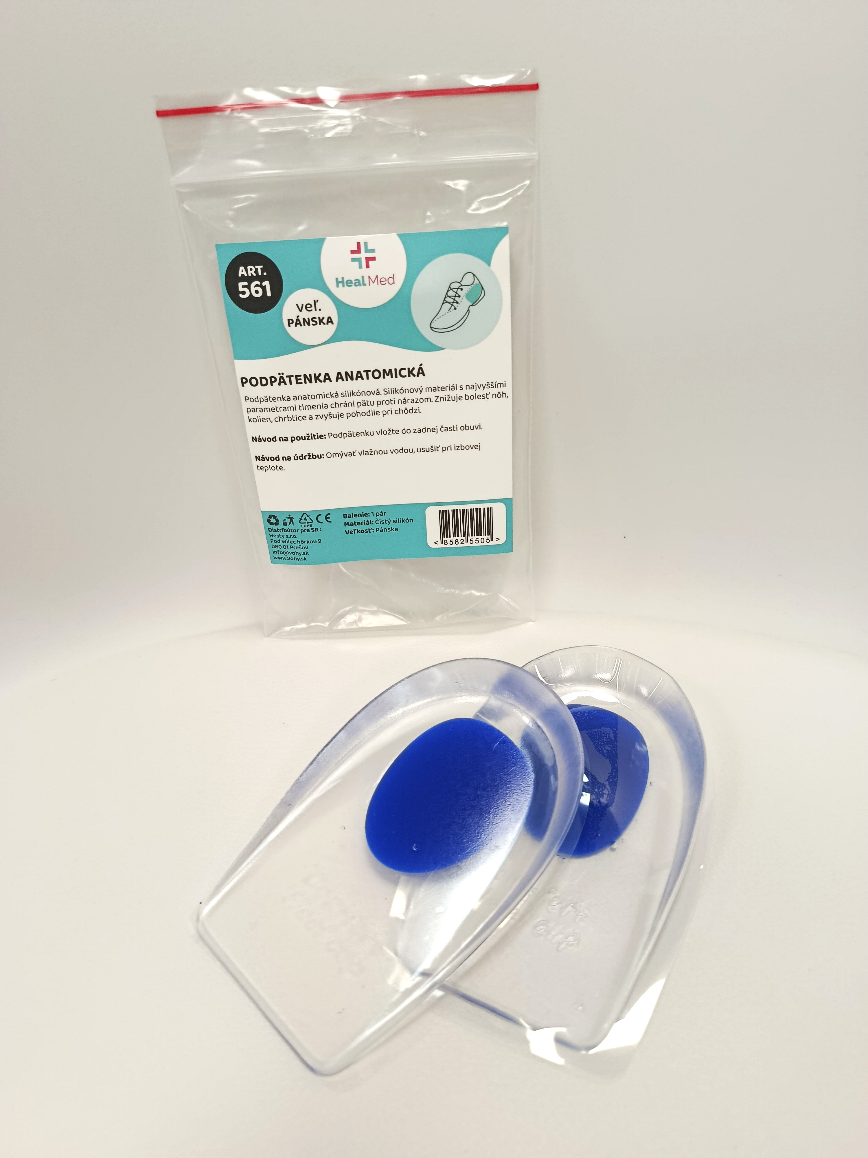 Podpätenka anatomická pánska- 1 pár