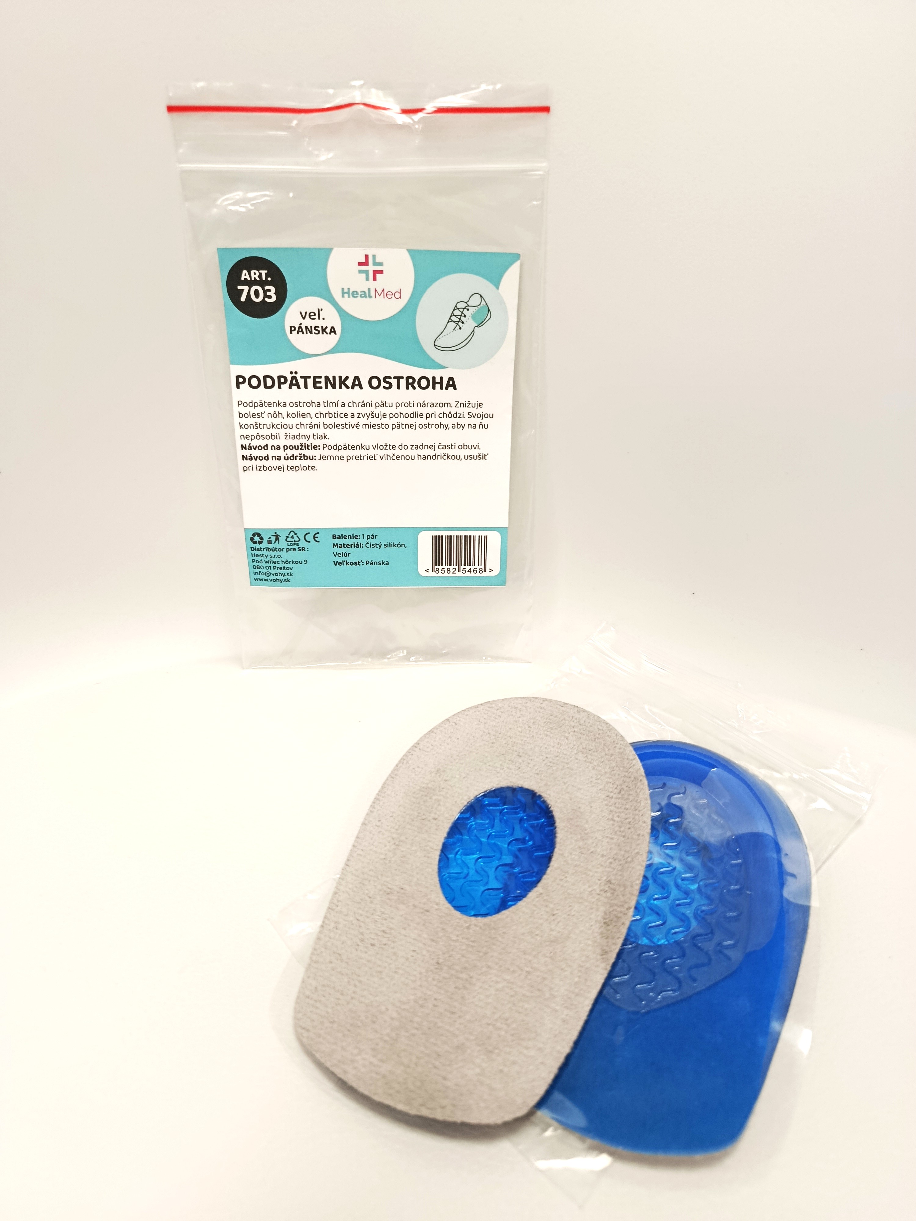 Gélová podpätenka pánska - 1 pár