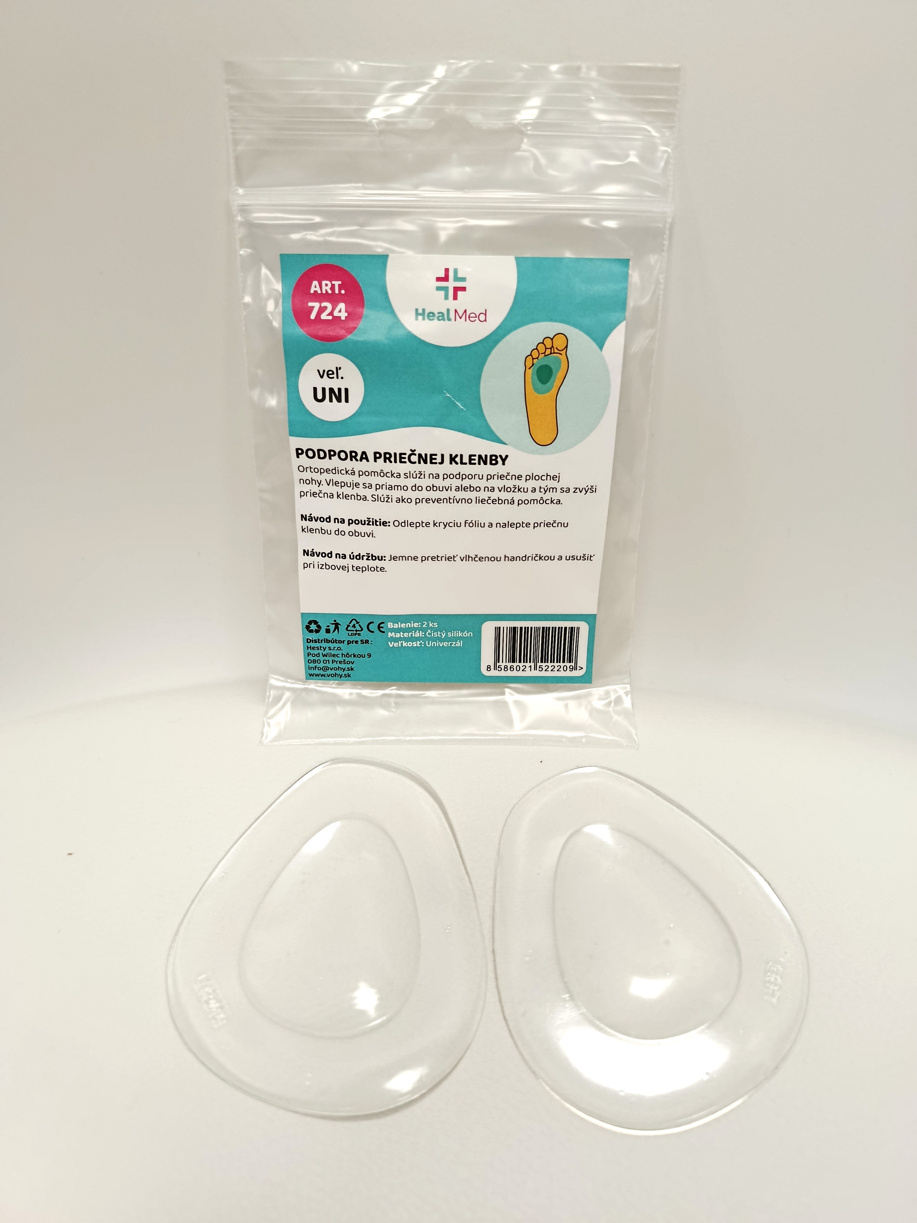 Podpora priečnej klenby gel - 1 pár