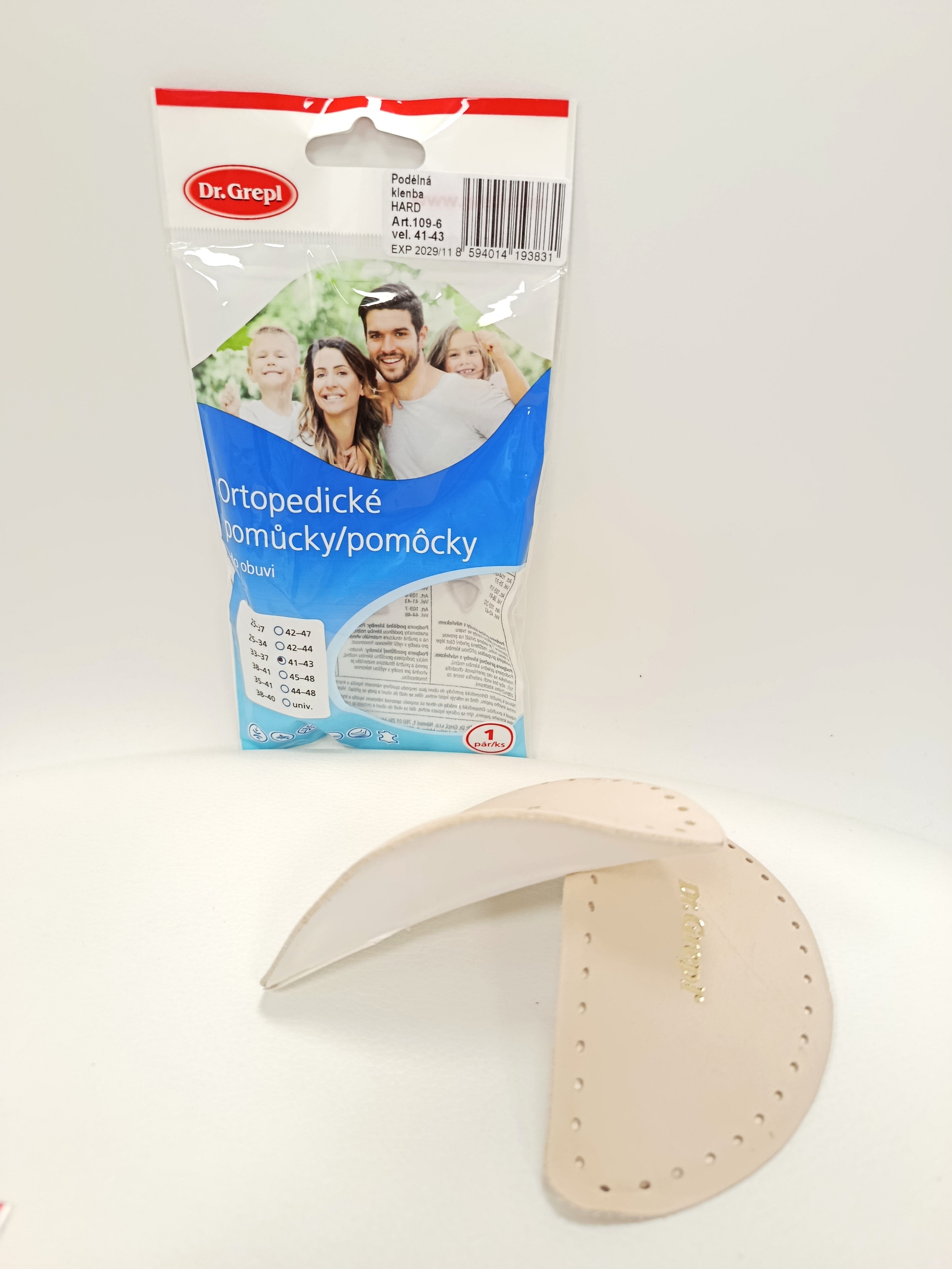 Podpora pozdĺžnej klenby HARD, v:41-43