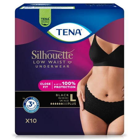 TENA Silhouette Plus Low Waist Black L