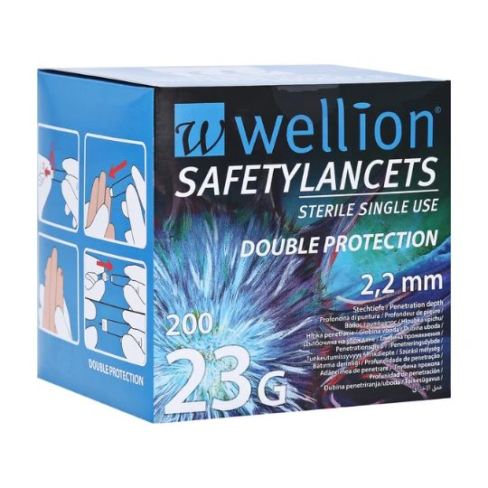 Wellion SAFETY LANCETS 23G, 200 ks